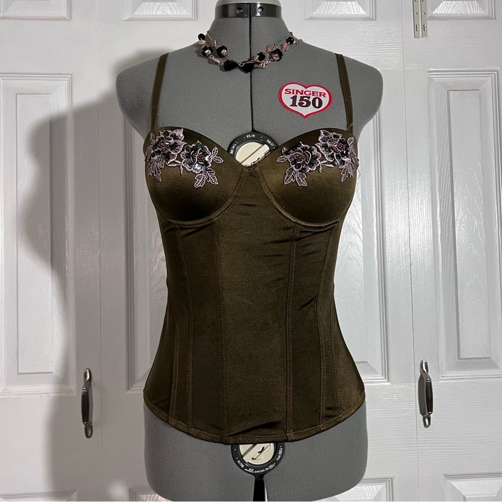 Corset Top - Hand dyed & hand appliqué